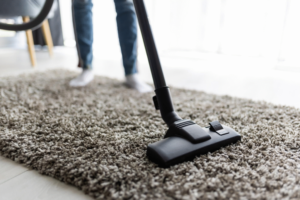 Step-by-step process on how to clean your rug at home using mild detergent and a soft brush